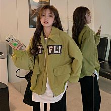 棒球外套 秋冬新款工裝夾克外套女春秋韓版寬松BF風字母刺繡拼色棒球服 歷史價格詳細信息