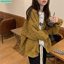 菱形格棒球服棉服女男短版ins港風韓版寬鬆冬季羽絨鋪棉外套-羊城故事 歷史價格詳細信息