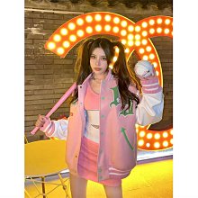 韓版粉色小熊印花牛仔褲女小個子顯瘦直筒闊腿休閒長褲子ins潮 歷史價格詳細信息