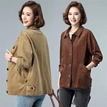 燈芯絨外套男春秋新款棒球領寬鬆夾克中年休閒復古潮流工裝上衣男 歷史價格詳細信息