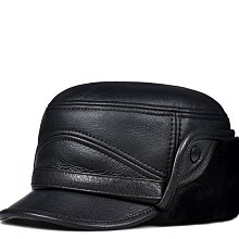 ~皮皮創~純手工真皮護耳棒球帽。秋冬防風保暖護耳滑雪帽百搭個性帥氣真皮鴨舌帽時尚中性小羊皮休閒帽 歷史價格詳細信息