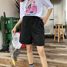 ins運動五分短褲女寬鬆新款外穿直筒港味五分褲高腰休閒韓版潮~CoCo服飾 歷史價格詳細信息