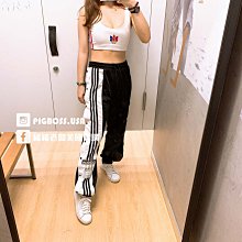 【豬豬老闆】ADIDAS 長褲 九分褲 褲管拉鏈 輕量 休閒 運動 慢跑 訓練 女款 全黑GK8699 黑白GK8698 歷史價格詳細信息