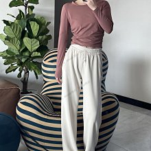 同款瑜伽直筒長褲抽繩高腰垂感寬松窄闊腿褲女throwbackstill-Misaki精品 歷史價格詳細信息