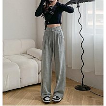 窄版闊腿褲女高腰垂感2023新款小個子休閒直筒冰絲女褲子夏季薄款 歷史價格詳細信息