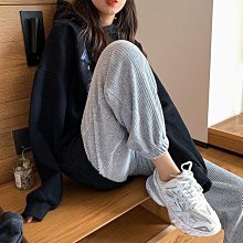 運動褲女加絨褲子秋冬2022新款寬松束腳加厚款顯瘦休閑衛褲ins潮 歷史價格詳細信息