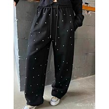 ????????休閒長褲女 直筒褲 韓版運動褲 衛褲 寬鬆闊腿褲 韓版闊腿加絨衛褲 燙鑽百搭休閒褲 價格比較,價格查詢,歷史價格詳細信息