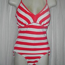 連身泳裝＊╮莎莎小舖  俏麗吸睛條紋連身裙式泳衣泳裝顯瘦連體泳裝泳衣G17050，直購價780元 歷史價格詳細信息