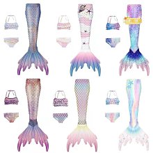 美人魚尾巴兒童泳衣女童公主裙比基尼服裝溫泉兩件式寶寶遊泳衣女孩 歷史價格詳細信息