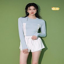 遊泳衣女2023新款爆款長袖保守時尚高級顯瘦大尺碼連身泡溫泉泳裝 歷史價格詳細信息