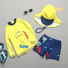 韓國兒童泳衣男童長袖防曬速乾泳衣溫泉套裝可愛寶寶小中童遊泳衣 歷史價格詳細信息