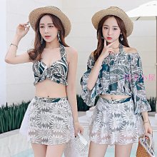 泳衣女比基尼2024新款顯瘦保守遮肚四件套性感分體度假泡溫泉冬天 歷史價格詳細信息