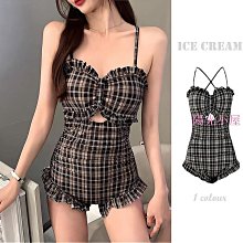 泳衣女夏新款韓國保守連體裙式遮肚顯瘦專業運動溫泉泳裝 歷史價格詳細信息