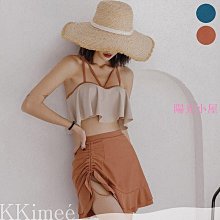 荷葉平口小可愛+後鬆緊薄牛仔寬褲 兩截式 套裝 女童 褲子 牛仔褲 長褲 兒童 童裝【p0061234884553】 歷史價格詳細信息