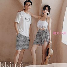 泳衣 Bikini 情侶泳衣 一字領 三件式保守泡溫泉比基尼 遮肚顯瘦性感學生小清新泳衣 沙灘泳裝 日韓風比基尼-MIKI精品 歷史價格詳細信息