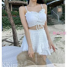 荷葉平口小可愛+後鬆緊薄牛仔寬褲 兩截式 套裝 女童 褲子 牛仔褲 長褲 兒童 童裝【p0061234884553】 歷史價格詳細信息