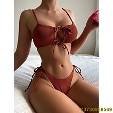 字母泳衣歐美外貿三角包擠繩比基尼款 分體泳裝-果奇繽果超夯 正品 活動 優惠 歷史價格詳細信息