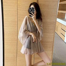 網紅游泳衣女ins超仙三件套性感遮肚顯瘦學生韓版保守比基尼泳裝-MIKI精品 價格比較,價格查詢,歷史價格詳細信息