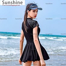 成人女連體裙式大碼泳衣遮肚顯瘦溫泉少女大學生學遊泳80-200斤 歷史價格詳細信息