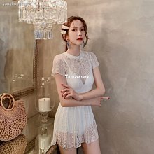 泳衣女夏2021年新款分體保守遮肚顯瘦媽媽款中老年溫泉大碼遊泳衣 歷史價格詳細信息