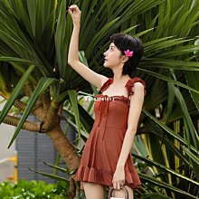 2022新款溫泉泳衣女連體小胸聚攏保守性感遮肚顯瘦韓國ins仙女範 歷史價格詳細信息