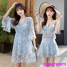 大尺碼泳衣女胖mm分體三件式寬鬆顯瘦遮肚溫泉泳裝工廠跨境226581  露天市集  全台最大的網路購物市集 歷史價格詳細信息