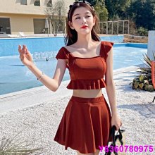 網紅仙女範泳衣2021新款溫泉連體遮肚顯瘦韓國ins風游泳衣 歷史價格詳細信息