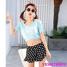 韓國分體泳衣女三件套比基尼小香風罩衫平角小胸聚攏泡溫泉遊泳衣 歷史價格詳細信息