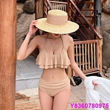 悠米小店泳衣/比基尼女夏2023新款遮肚顯瘦純欲風分體保守學生仙女範小胸泳裝 歷史價格詳細信息