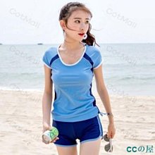 現貨泳衣女裙式分體兩件套學生保守遮肚顯瘦日系泡溫泉小胸聚攏游泳裝 歷史價格詳細信息