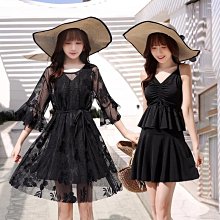 大碼泳衣女保守胖mm遮肉200斤分體三件套運動泡溫泉泳裝2024新款 歷史價格詳細信息