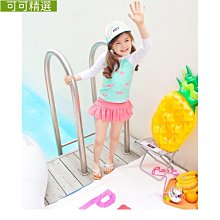 熱銷 女童泳衣中大童長袖連身裙式公主可愛溫泉泳裝速乾兒童泳衣女孩~可可精選 歷史價格詳細信息