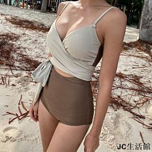 梨卡-連身泳衣連身泳裝-高領【有胸墊+長袖防曬】黑色條紋女遮肚浮潛潛水四角短褲泳衣【現貨24H】CR616 歷史價格詳細信息