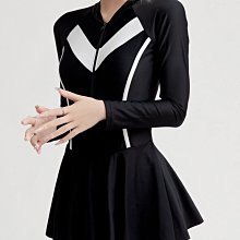 泳衣女夏大碼胖mm遮肚顯瘦長袖連體學生游泳衣游泳課保守防曬泳裝【推薦款】 價格比較,價格查詢,歷史價格詳細信息