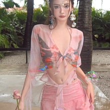 2024春夏新款比基尼分體四件套泳衣裙式遮肚海邊度假游泳裝 歷史價格詳細信息