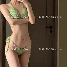 小清新綠色鏈條性感BIKINI泳衣比基尼女小胸聚攏海灘度假泳裝2355 價格比較,價格查詢,歷史價格詳細信息