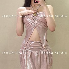 新款性感辣妹時尚套裝網眼燙鑽抹胸兩件套夜店水鑽長裙 歷史價格詳細信息