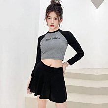 韓版ins風運動2022新款長袖保守遮肚顯瘦大碼泡溫泉分體式泳衣 女 歷史價格詳細信息