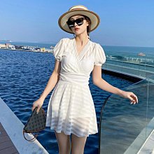 現貨泳衣女裙式連體保守顯瘦大碼運動競技專用游泳館學生胖MM新款泳裝 歷史價格詳細信息