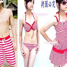 紅豆批發/條紋海軍風女三件式泳衣情侶裝情侶泳衣/海軍三件式泳裝海灘渡假風顯瘦海灘裙洋裝裙 歷史價格詳細信息