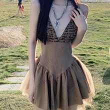 連體泳衣女夏溫泉保守顯瘦遮肚2021新款純欲裙式感遊泳衣 歷史價格詳細信息