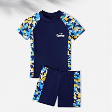 男童泳衣2023新款中大童兩件式專業男孩短袖兒童夏季泳褲遊泳套裝潮 歷史價格詳細信息