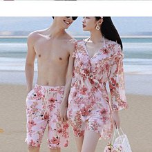 【好康】新款情侶泳衣女夏運動款裙式兩件式三件套顯瘦性感海邊沙灘男泳褲 歷史價格詳細信息