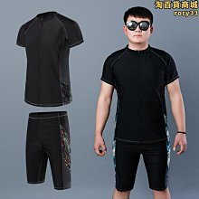 男士泳衣專業速乾大尺碼五分泳褲上衣遊泳衣泡溫泉男款套裝大號泳裝 歷史價格詳細信息