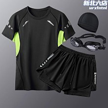 泳裝 新款泳衣 泳衣男士套裝防尷尬泳褲成人游泳裝備全套新款泳帽泳鏡泡溫泉沙灘 歷史價格詳細信息