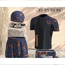 熱賣泳衣男款專業防尷尬大碼寬鬆雙層遊泳褲防曬溫泉全身男士泳衣套裝推薦 歷史價格詳細信息