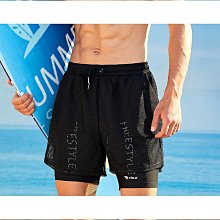 泳褲男防尷尬專業速乾沙灘泡溫泉透氣網眼寬鬆大尺碼男士三分遊泳褲 歷史價格詳細信息