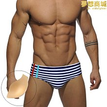 【小鷹】時尚泳褲男士三角遊泳褲雙層防尷尬比基尼彈力緊身性感斑馬紋泳衣 歷史價格詳細信息