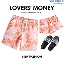 蓋浪情侶沙灘褲海邊速乾可下水男士海灘短褲溫泉泳衣女大花遊泳褲 歷史價格詳細信息