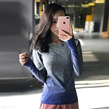 瑜伽服上衣女顯瘦彈力寬松速幹跑步健身房訓練運動t卹長袖秋夏款 歷史價格詳細信息